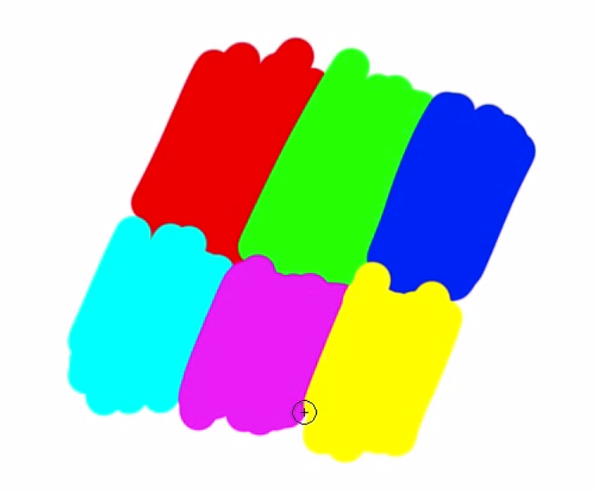 Red, green, blue, cyan, magenta and yellow